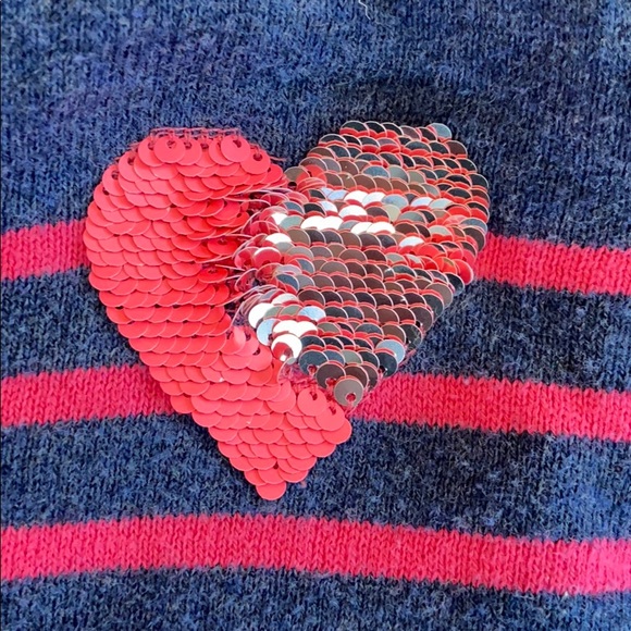 Gap Girls Sweater with Flip Over Sequin Heart - Picture 2 of 6
